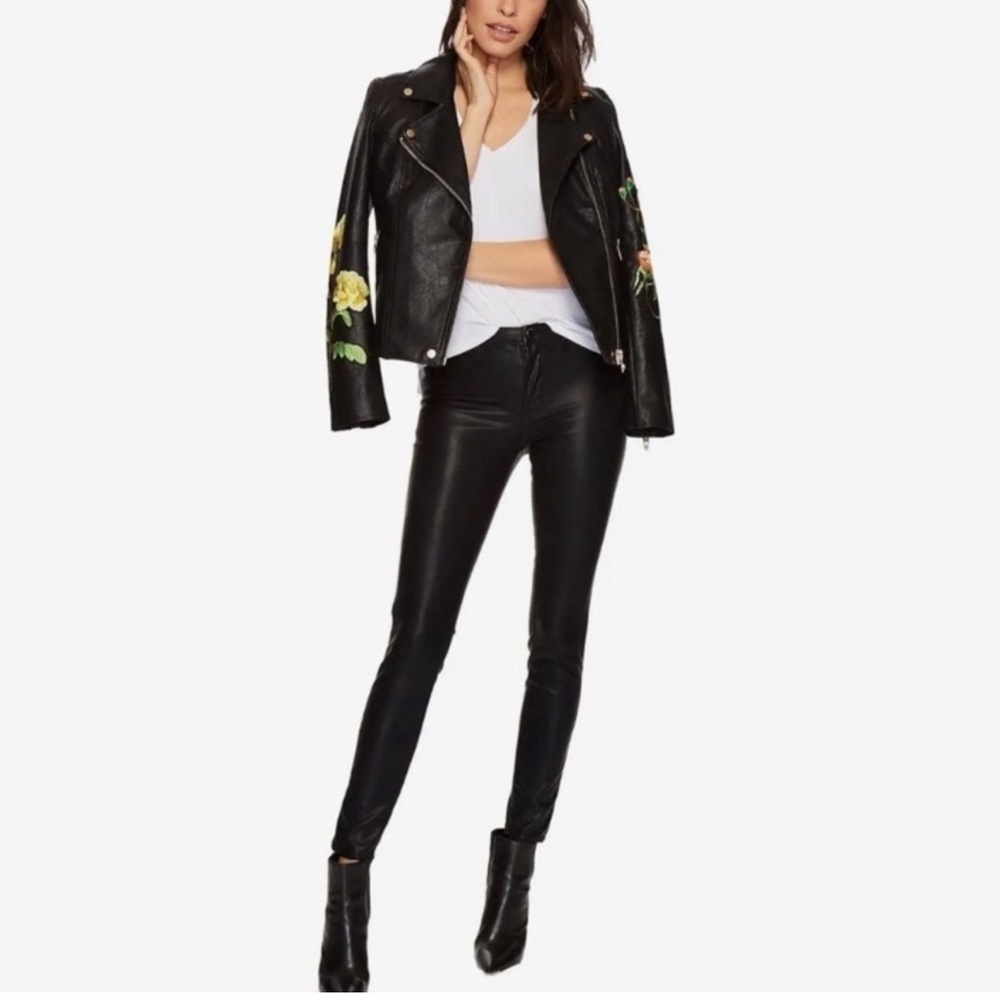 Blank NYC Mid Rise Skinny Vegan Faux Leather Pants Moto size 29